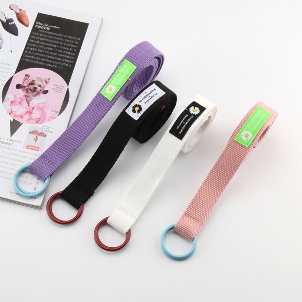 

Мода Холст Студенты Конфеты Цвет Пояс Пояс Ромашка Патч Ремень Тканый Ремень