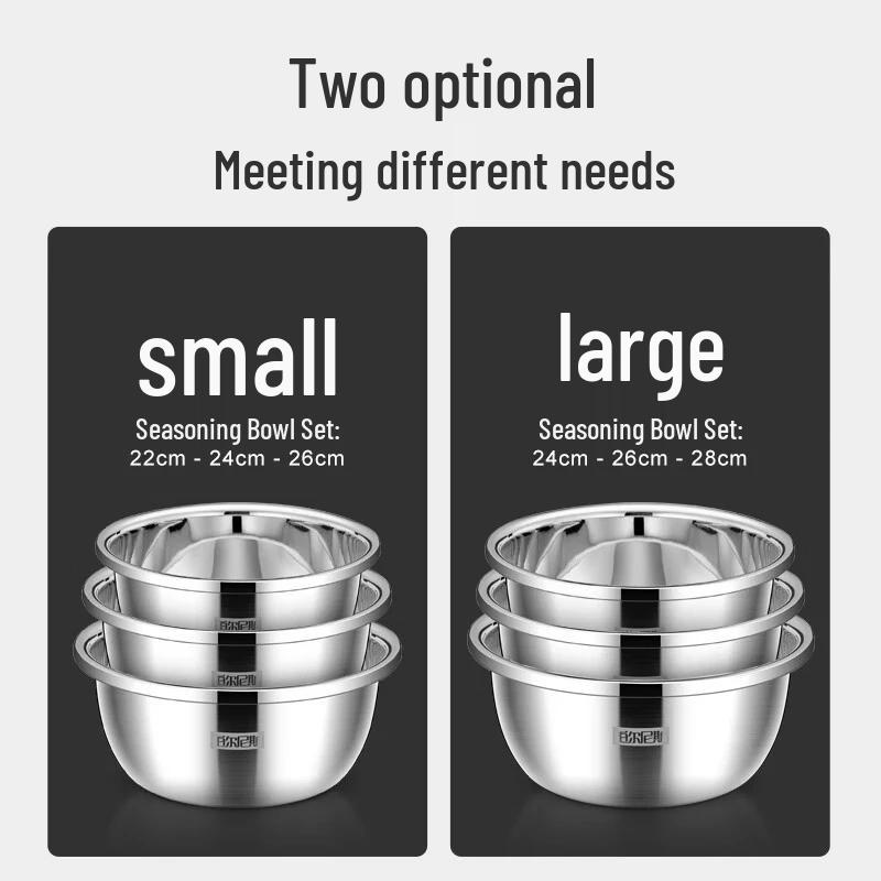 Bernice European Style 304 Stainless Steel Mixing Bowl Set