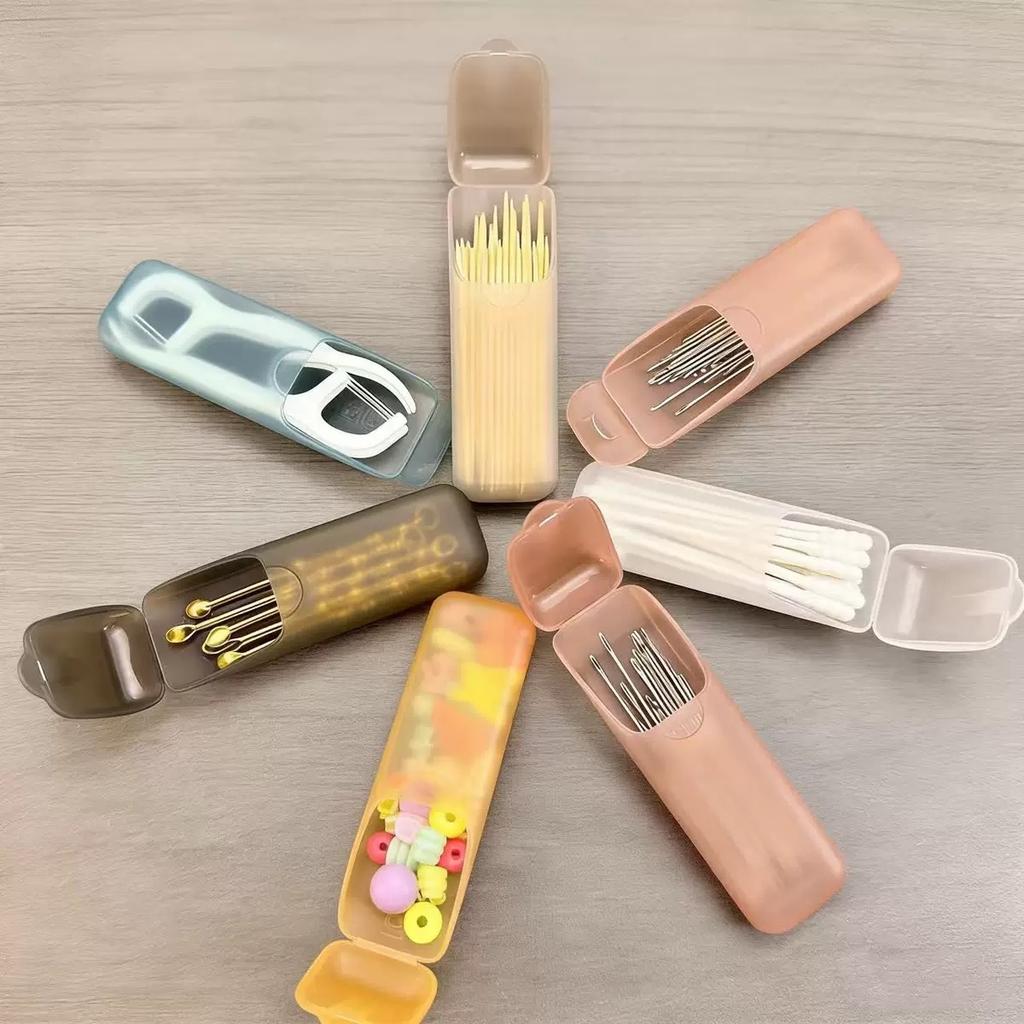 Mini Portable Storage Boxes,Small Parts Organizer Travel Toothpick, Dental Floss, Pill, and Jewelry Storage Compartments