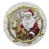Gold Plated Santa Claus Commemorative Coin - Silver Accents, New Year Gift