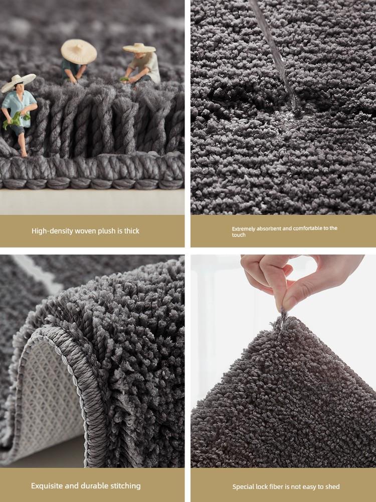 Bathroom Floor Mat for Home Use, Quick-Drying Absorbent Mat for Toilet Entrance, Non-Slip Foot Mat, Bathroom Carpet, Door Mat