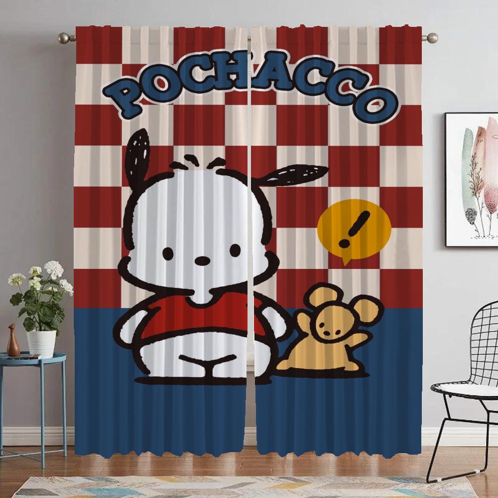 Pachaccos Mörkläggningsgardin för Rum 2 Paneler Tyll för Sovrum Rullgardiner Rumsavdelare Eleganta Rumsgardiner Heminredningsgardiner