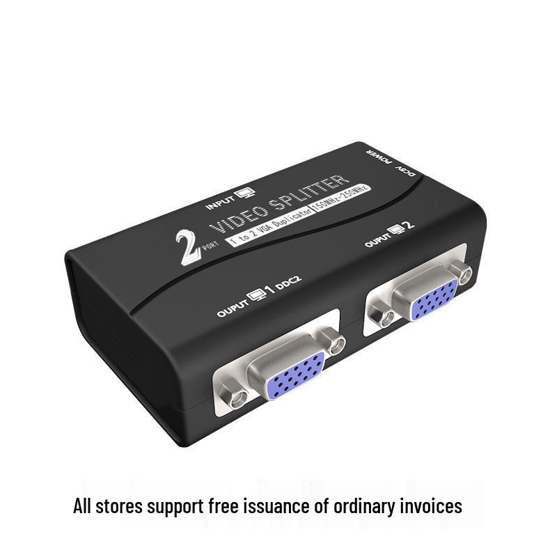 HD VGA Splitter 1-to-2 Dual Screen Video Distributor