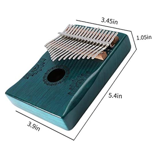 Kalimba 17 Keys Beginner Scale Musical C Thumb Piano Gift for Kids and Includes Book with Japanese Music Protective Tuning Hammer Set Engraved,