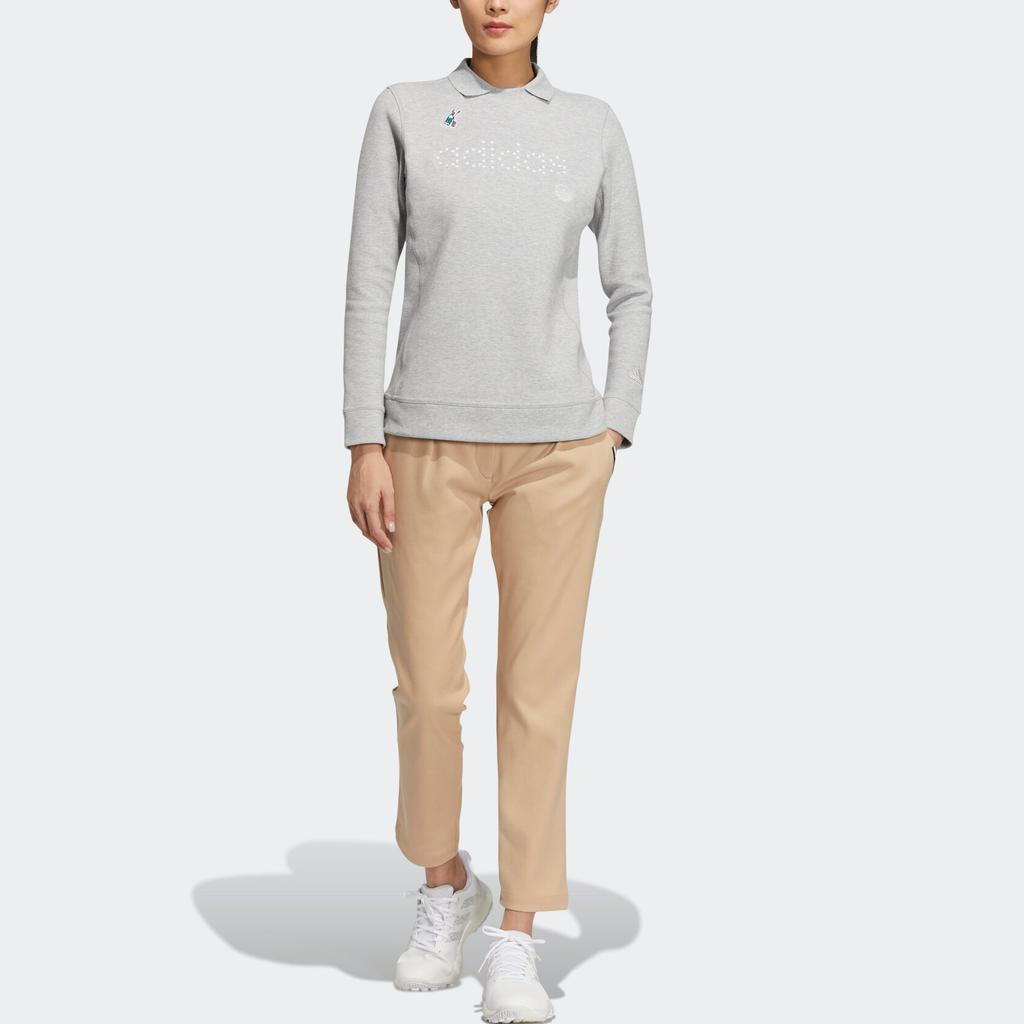 Adidas W Pg Pants Embroidered Logo Golf Sports Cropped Straight Leg Pants Women Pants Khaki HC3770