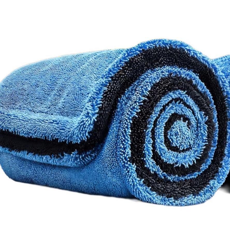 Dual-Layer Absorbent Car Wash Towel - Thick, Double-Sided Pigtail Design