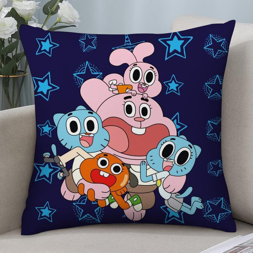 

Анімація Дивовижний Світ Гамбола Наволочка Короткий Плюш Диван Декоративний Подарунок Дім Двосторонній Друк Подушка 12x12Inch