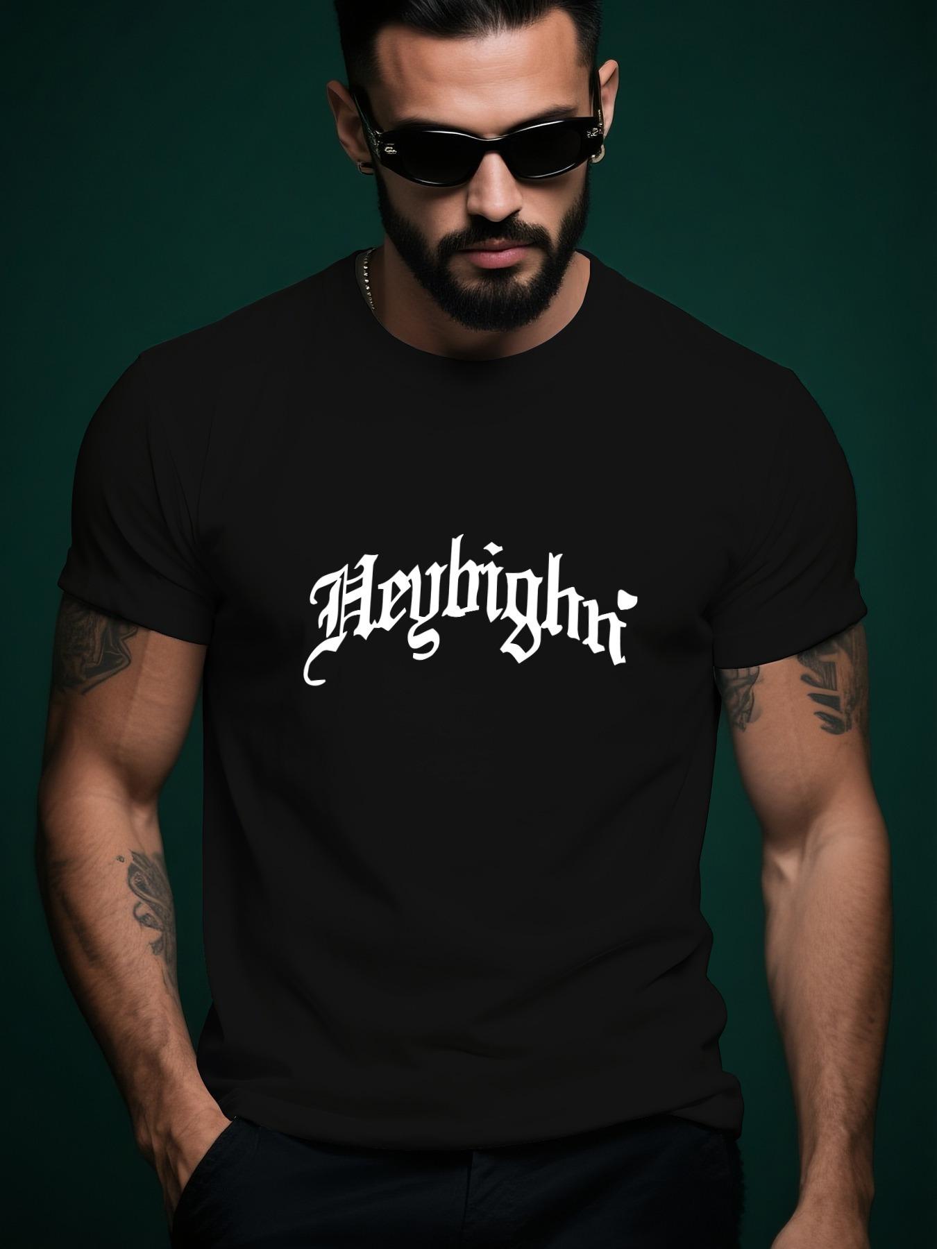 Gothic Heavyweight Tshirt - Black Crew Neck Streetwear Tee L