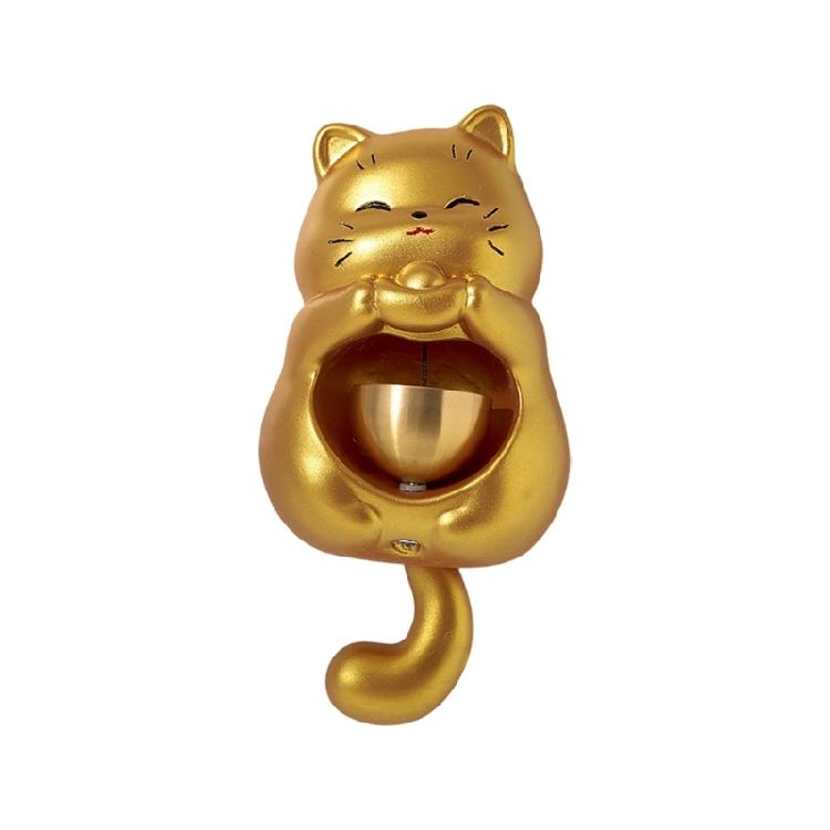 Magnetic Lucky Cats Statue Door Chimes Entryway Alert Bells for Home and Store Entrance Decoration Hanging Doorbell Gift