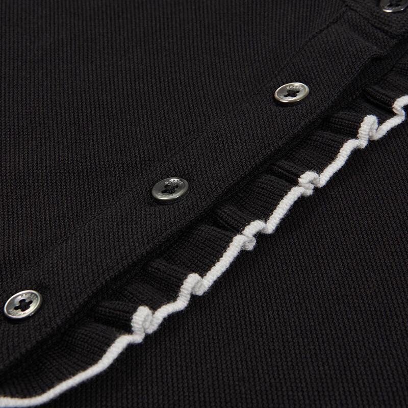 HAZZYS Women's Ruffle Edge Pure Cotton Polo Shirt