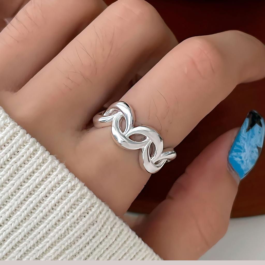 925 Silver Rings for Women Couple Minimalist Handmade Simple Blue Stone Star Ring Party Jewelry Gift Prevent Allergy