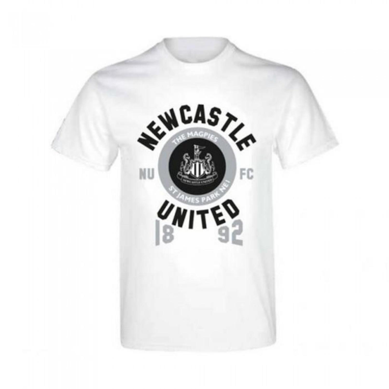 Newcastle United FC Unisex Adult Magpies T-Shirt S чёрный