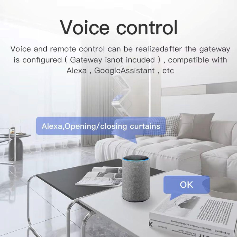 Smart Automatic Curtain Opener, Remote Control With App/Timer/Voice, with T/U/Rome Rod ,WiFi Bluetooth Automatic Light Sensor