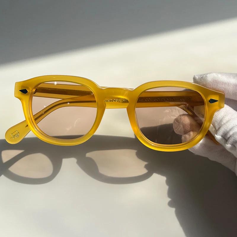 Occhiali da Sole di Alta Qualità Uomo Johnny Depp Lemtosh Occhiali da Sole Polarizzati Donna Marca di Lusso Montatura in Acetato Vintage
