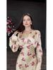 Elegant Long Sleeve V-Neck Dress - Beautiful, Sexy, Smooth, European and American Style (2025 Collection)