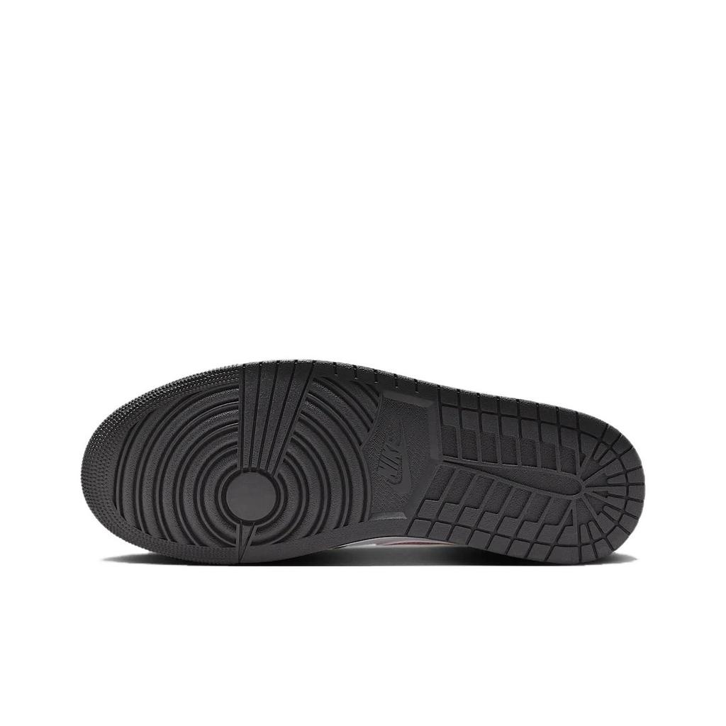 Air Jordan 1 Low Black Rust Pink Men Sneakers White 553558-165