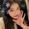 Pearl Christmas Hair Clip Silver Rhinestone Snowflake Hairpin Cute   Winter