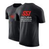 2022 Mergulho Mergulho SSI Unissex Novo Verão Estampa Quente Esportivos Manga Curta Gola Redonda Lazer Respirável Casuais Camisetas Tops