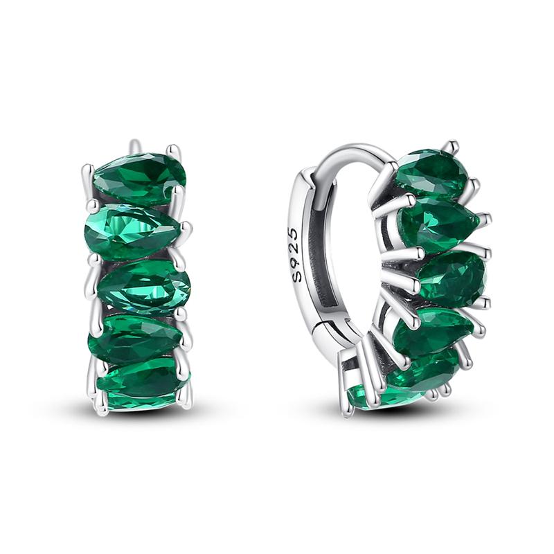 New Earrings 100% Genuine 925 Silver Women Hoop Earring Women's Wedding Engagement Girlfriend Wife Birthday Gift