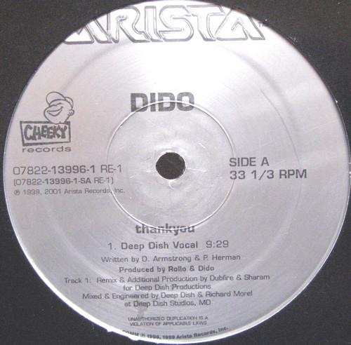 

12-дюймовая пластинка DIDO - Thank You 07822139961RE1 Arista, Cheeky 2001 US Танцевальная & Электроника Б/У