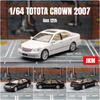 1/64 TOYOTA Crown Gen 12th 2007 Sedan Miniature Model JKM 1:64 Premium Toy Car Vehicle Free Wheels Diecast Alloy Collection Gift