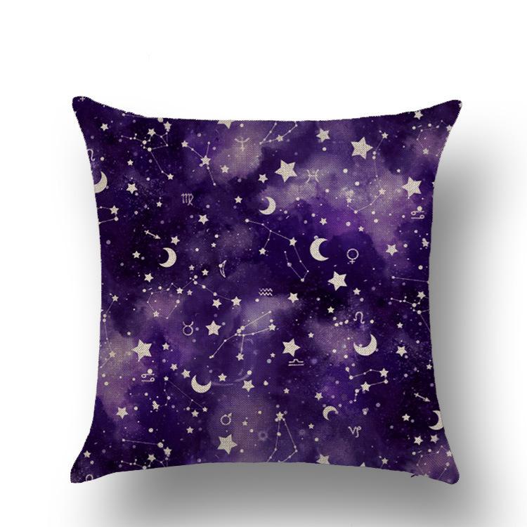 

Фиолетовая Мультяшная Современная Простая Льняная Наволочка Персонализированная Офисная Домашняя Автомобильная Наволочка 45*45cm