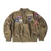 Trendy 2025 American Style Men's MA-1 Air Force Pilot Jacket with Badge Embroidery for Spring/Autumn.