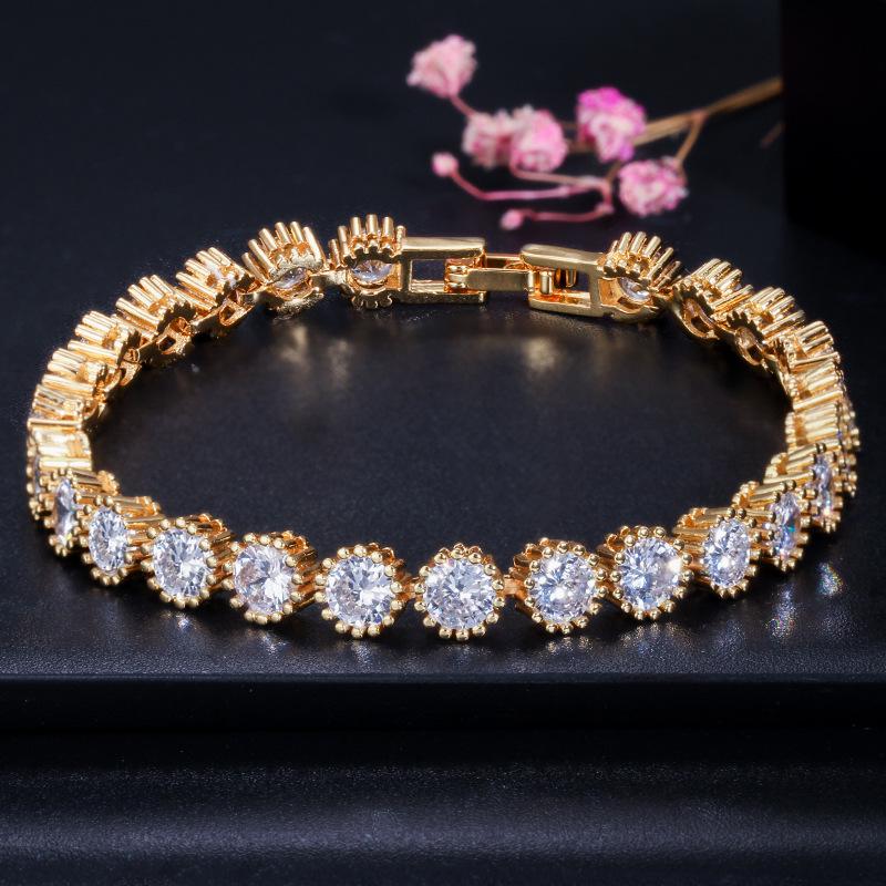 Romantic Diamond Crown Bracelet, Sweet Zircon Jewelry