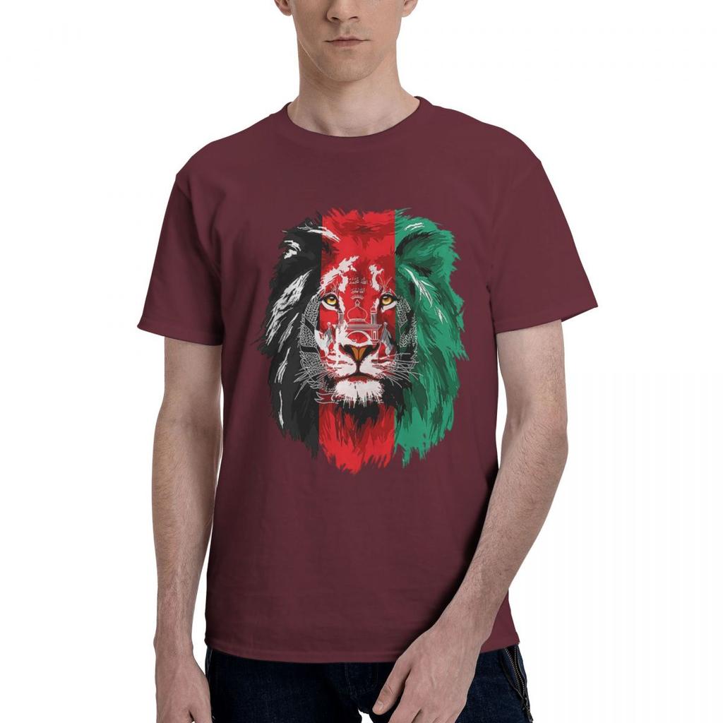 Drapeau de l'Afghanistan Lion 100% Coton Décontracté Respirant Confortable Vintage Maillots de Football 2025 Vêtements Homme
