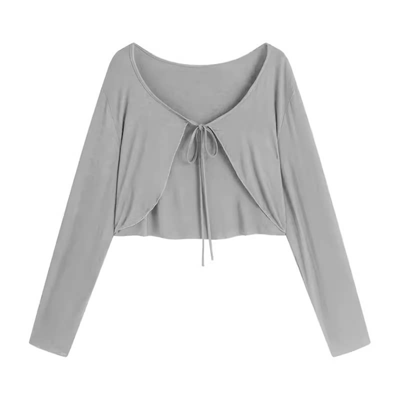 

Julu Studio Lazy Sleep in the Afternoon Slightly Oversized Girls Pure Floral Slim Looking Suspender Dress Plus Size Dress Gray Ice Silk Cardigan M