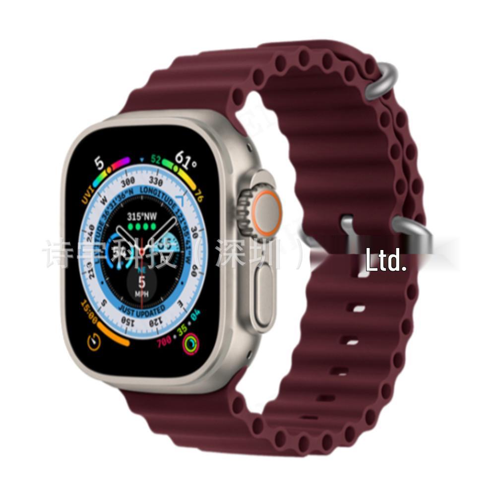 Apple Watch 11 Ultra Silikonarmband mit Doppelschnalle