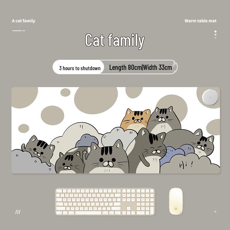 Extra Large Heated Mouse Pad - Winter Office Desktop Hand Warmer for Students and Computer Users
