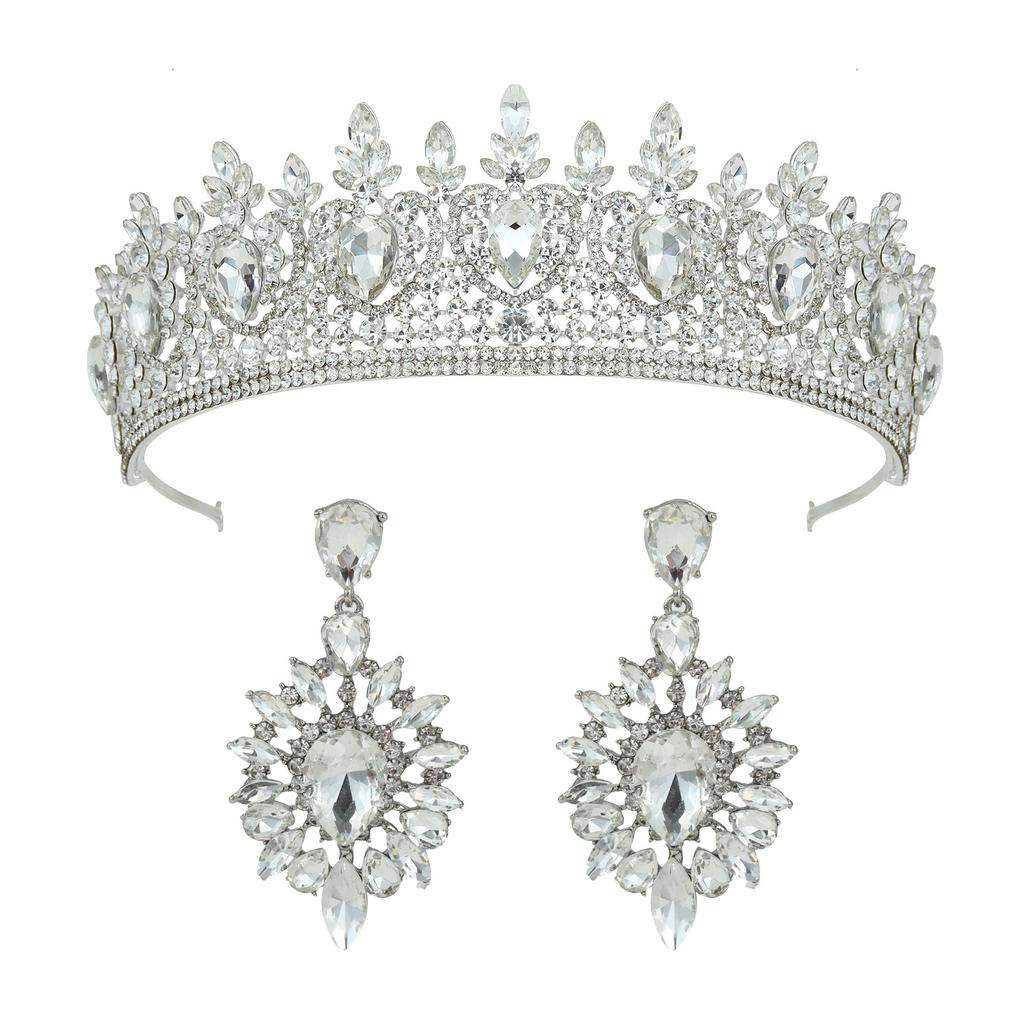 New Elegant High End Elegant Beauty Pageant Bridal Crown Headpiece Wedding Headband Hair Accessories