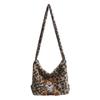 Autumn and Winter New Plush Leopard Print Tote Bag Furry Large-capacity Shoulder Bag for Women Cute Lazy Style Crossbody Bag
