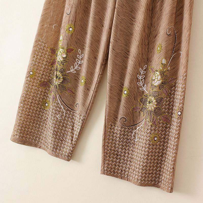 Damenanzug 2-teiliges Set Baumwoll-T-Shirt und Hose Baumwolle Übergröße Lockerer lässiger Sommeranzug Zweiteiliges Oberteil und Hose