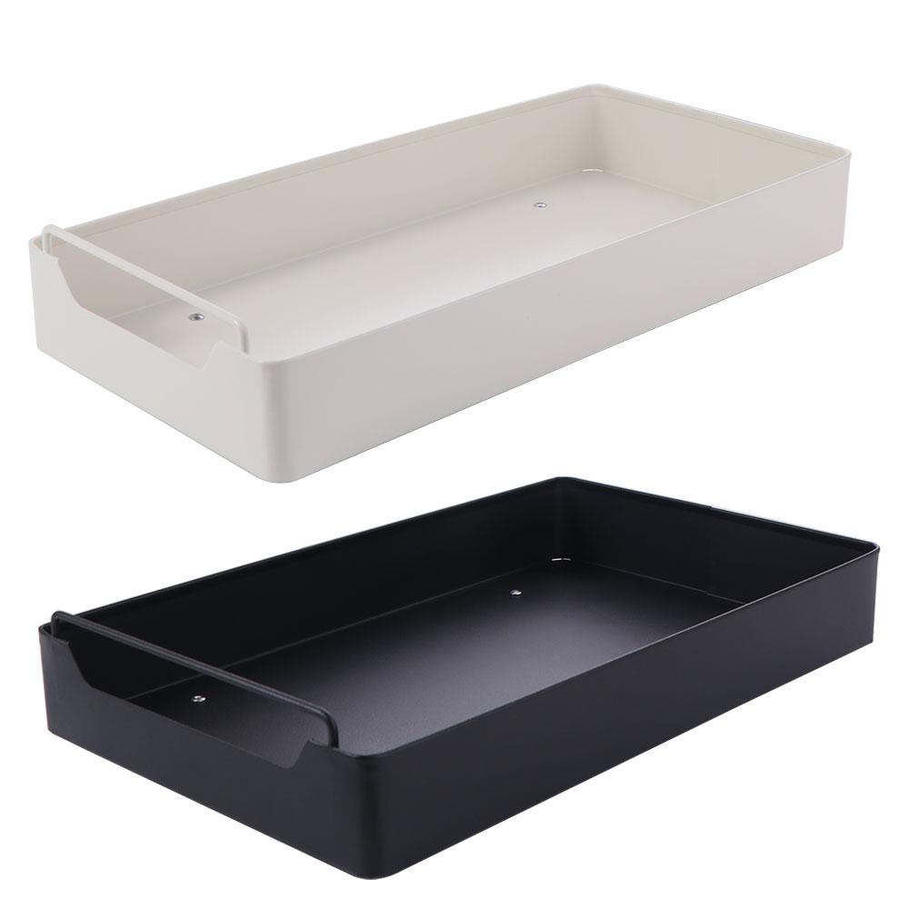 Pull-out Drawer Type Storage Tray Carbon Steel Spice Box Storage Rack Cabinets Organizer  Bathroom