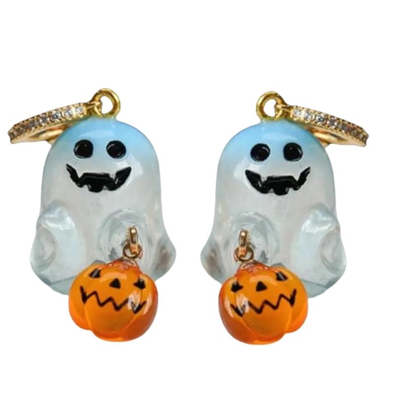 

Модные светящиеся в темноте серьги-призраки. Уникальный модный ювелирный аксессуар для модных женщин. Вечернее мероприятие для дам. 1