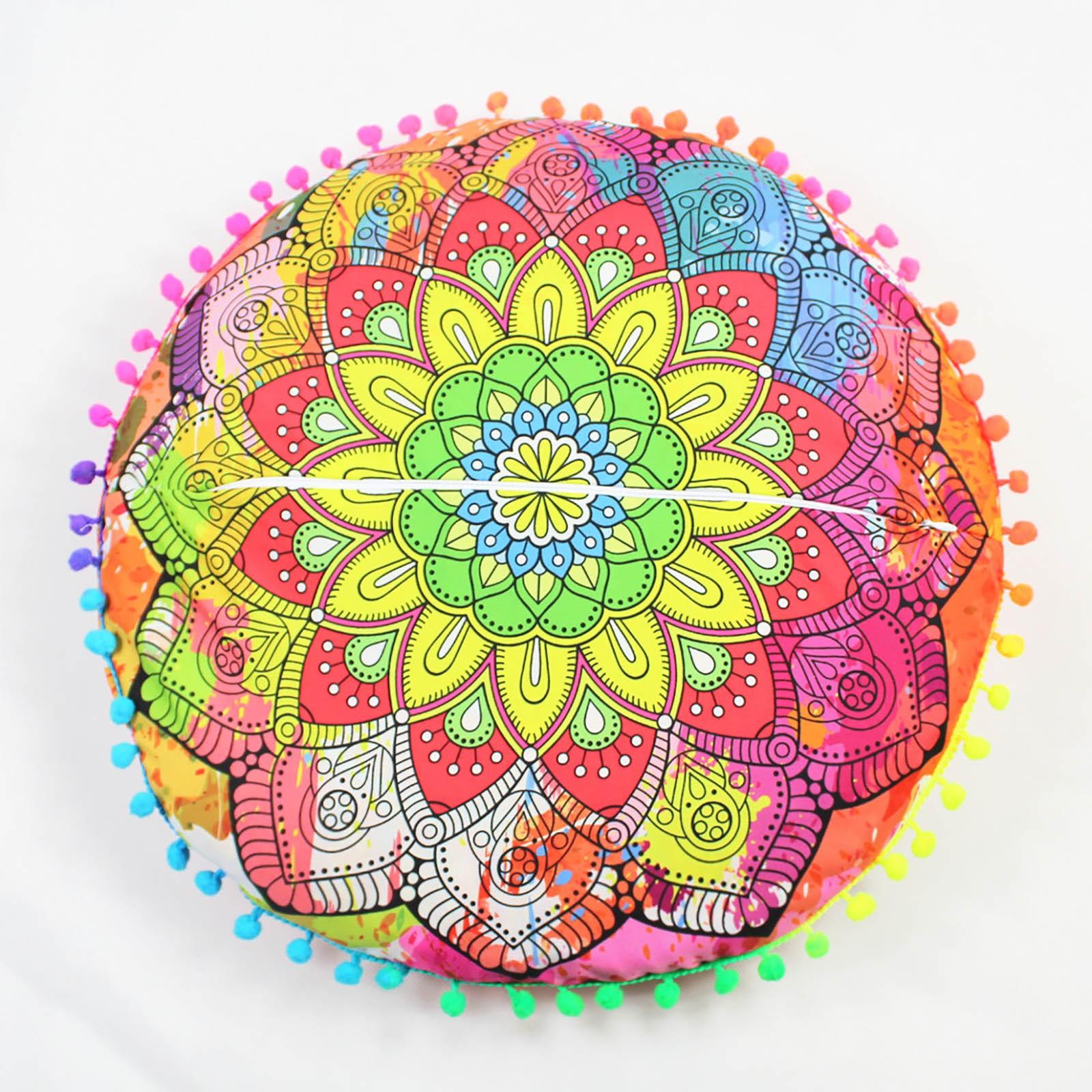 

Круглый богемный чехол для подушки для медитации, османская подушка, наволочка, диванная подушка разноцветный