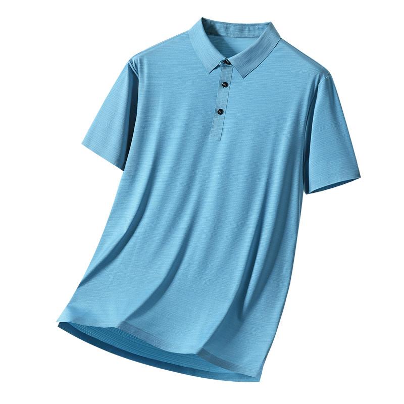 Summer POLO Shirt with Lapel and Short Sleeved T-shirt for Men's Casual and Versatile Loose Fitting T-shirt