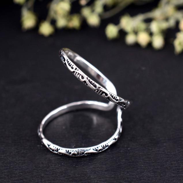 Handmade Adjustable Silver Arthritis Ring for Men and Women – Comfortable Joint Support and Finger Pain Relief Jewelry, 925 Sterling Silver