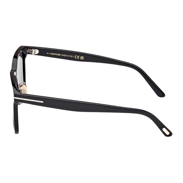 TF Logo Decorated Square Sunglasses Unisex sunglasses Black FT1136K-5601B