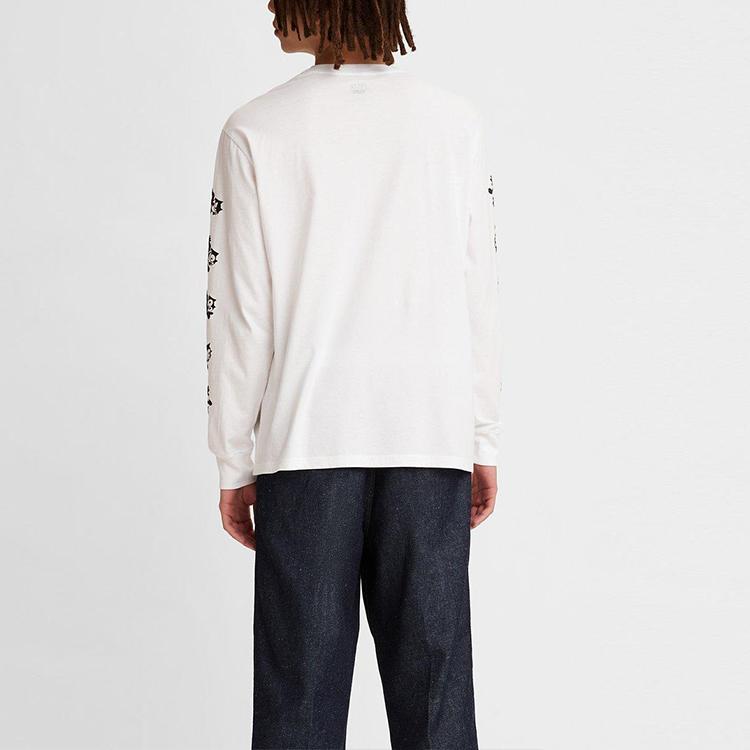 Levis X Felix The Cat Buchstaben-Print Sweatshirt Herren Sweatshirt Weiß A1249-0000