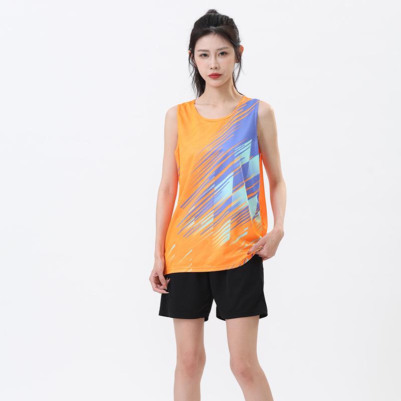 Track and field suit, sports training suit, men's sprinting sportswear, running vest, competition jersey, three-point pants.