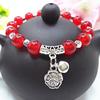 Red Agate Crystal Beaded Bracelet for Women - Handcrafted Couple Jewelry