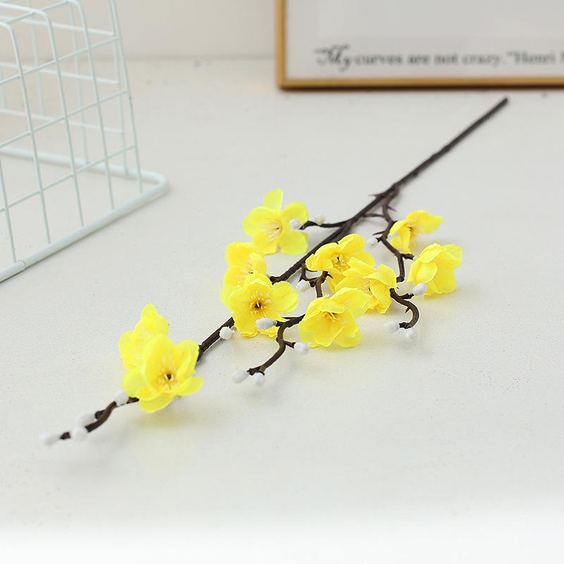 10-Flower Plum Blossom Silk Decor for Home and Living Room