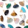 5pcs New Style Sector Shape Natural Stone Pendants & Necklace Stone Pendants For Jewelry Making Necklace Accessory 18X19MM