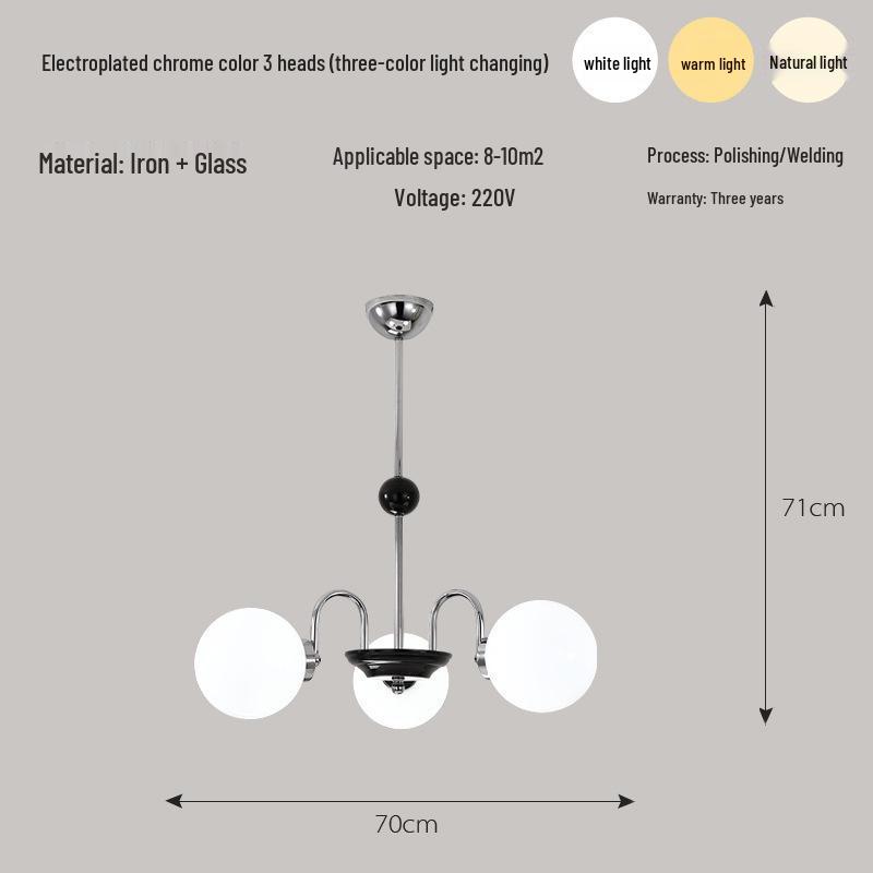 French Minimalist Chandelier: Mid-Century Sputnik Light for Living Room, Bedroom, Dining Area - Romantic Cream Style Lighting