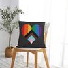 Gay Pride Rainbow Flag Heart Square Pillowcase Pillow Cover Cushion Throw Pillow for Home Bedroom Car