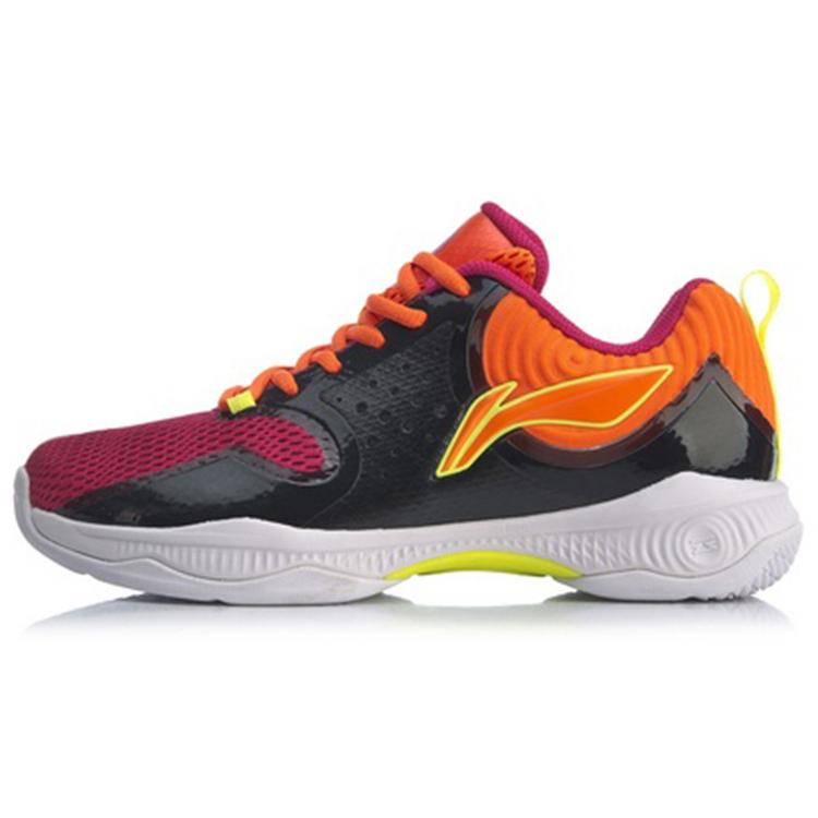 

new LiNing Battle Halberd TD Rebound Cushioning Breathable Wear-Resistant Low-Top Badminton Shoes Women s Neon Orange 36