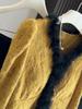Women's Autumn/Winter French Flared Sleeve Lace Plush Shirt with Padded Bust, Velvet, Thickened, Waist-Cinched, Inner Layer Base Top